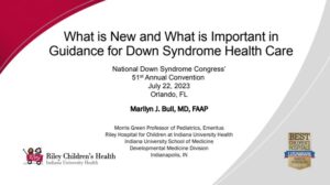 Down Syndrome Healthcare Guidelines Presentation & Panel