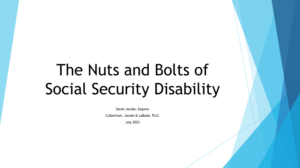 Nuts and Bolts of Security Disability